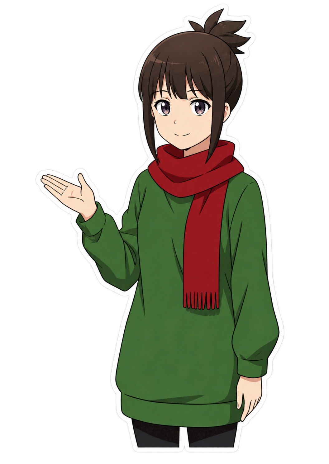 作品を案内するキャラクター