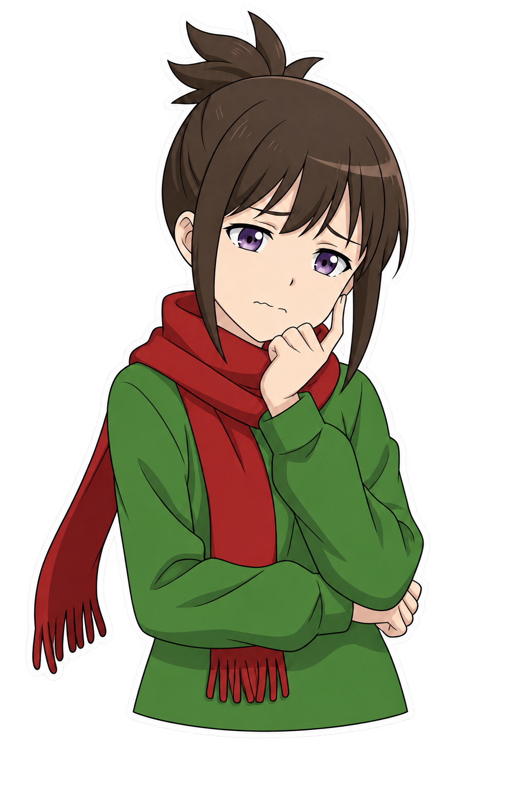 悩んでいるアンネ